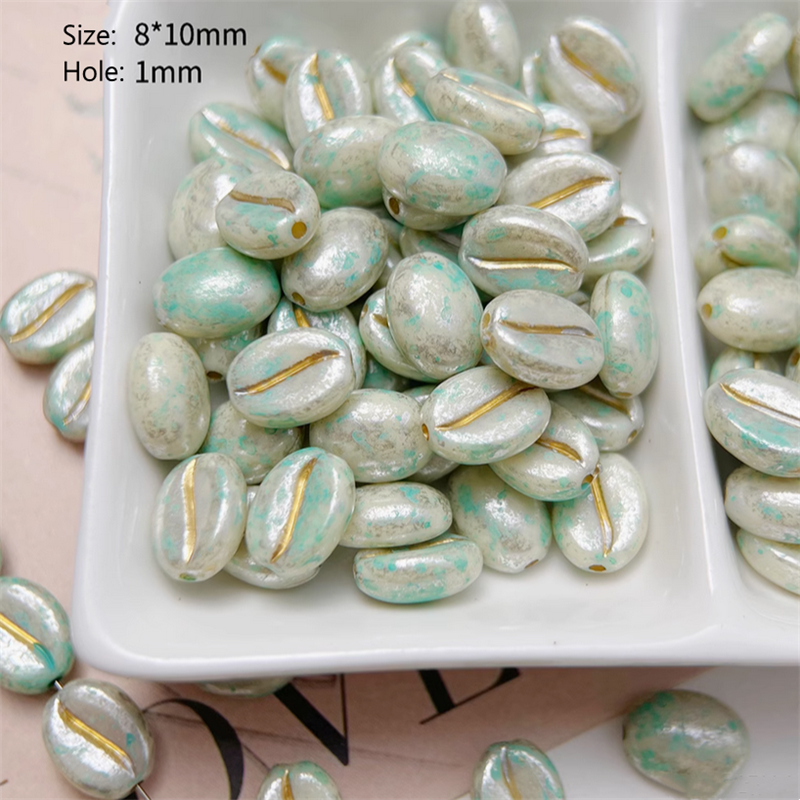 20pcs Coffee Bean Beads Ornament Handmaking Material