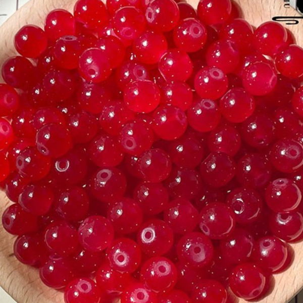 20pcs Glass Beads imitation Jade Beads
