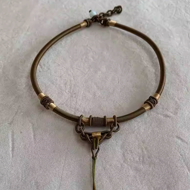 Rope Braided Semi-Finished Necklace Ethnic Traditional Style