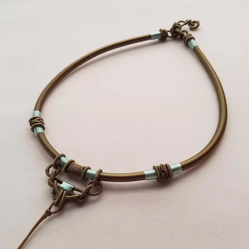 Rope Braided Semi-Finished Necklace Ethnic Traditional Style