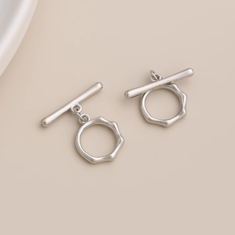 Brass Platinum Plated Toggle Clasp OT Buckle Jewelry Making Findings