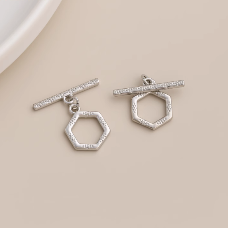 Brass Platinum Plated Toggle Clasp OT Buckle Jewelry Making Findings