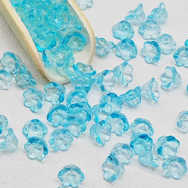 20pcs Glass Spacer Lily Of The Valley Receptacle Partition Beads