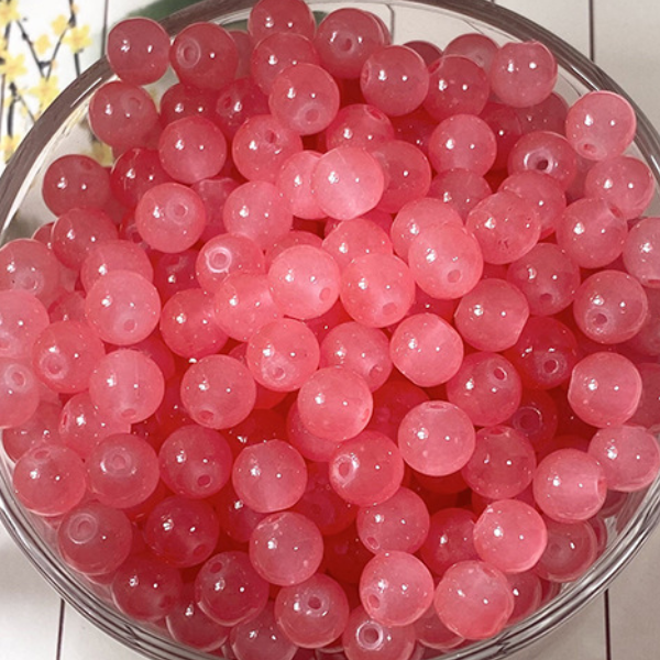 20pcs Glass Beads imitation Jade Beads