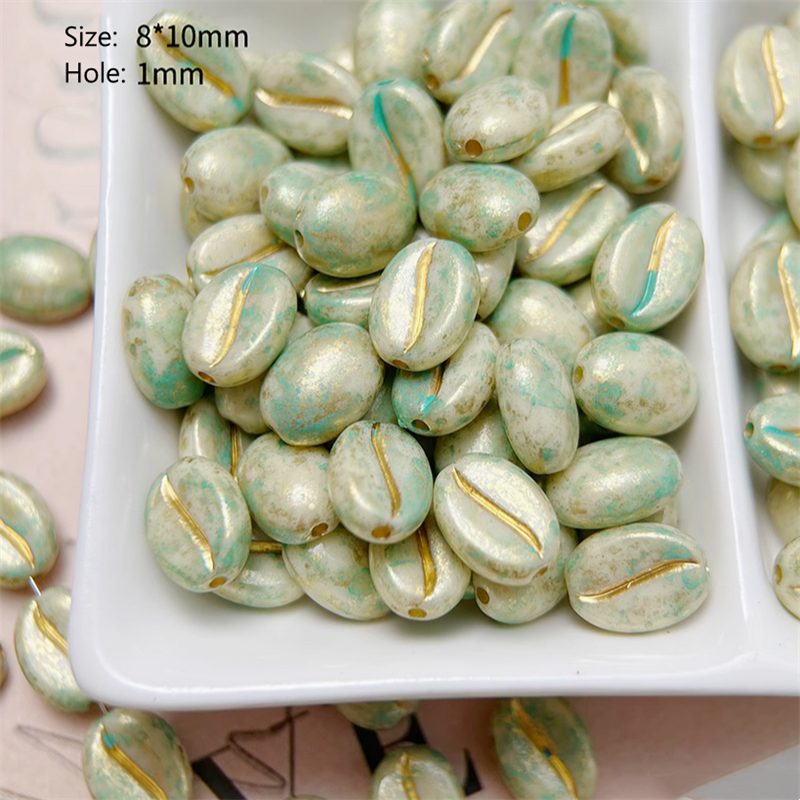 20pcs Coffee Bean Beads Ornament Handmaking Material