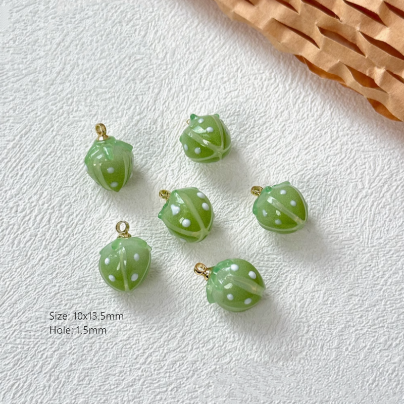 Resin Vivid Fruit Jewelry Charms Pendant Grape Bud Raspberry