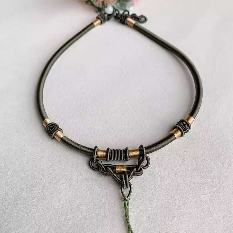 Rope Braided Semi-Finished Necklace Ethnic Traditional Style