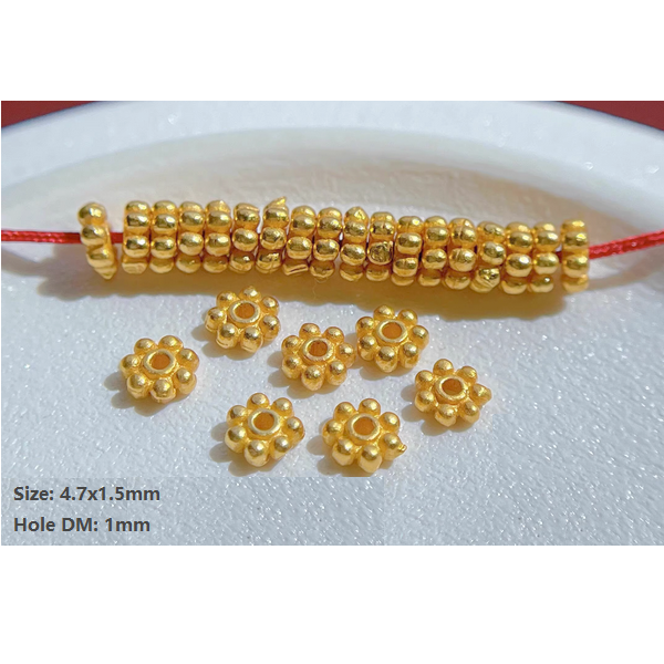5pcs Sterling Silver Spacer Partition Piece 18K Plated- ASHG-14