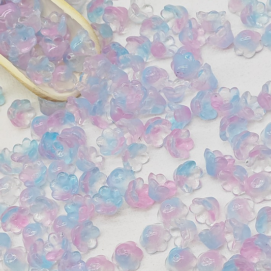 50pcs Lily Of The Valley Receptacle Glass Partition Beads Spacer -GLLN-15