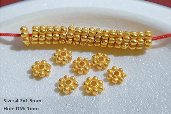 Sterling Silver Spacer Partition Piece, Gold Plated