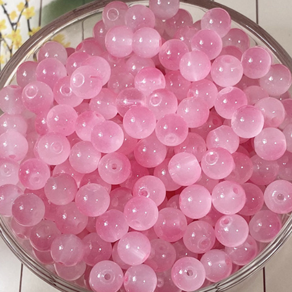 20pcs Glass Beads imitation Jade Beads