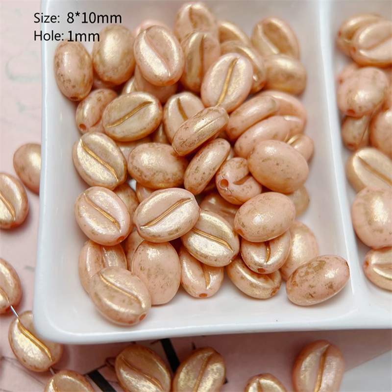 20pcs Coffee Bean Beads Ornament Handmaking Material