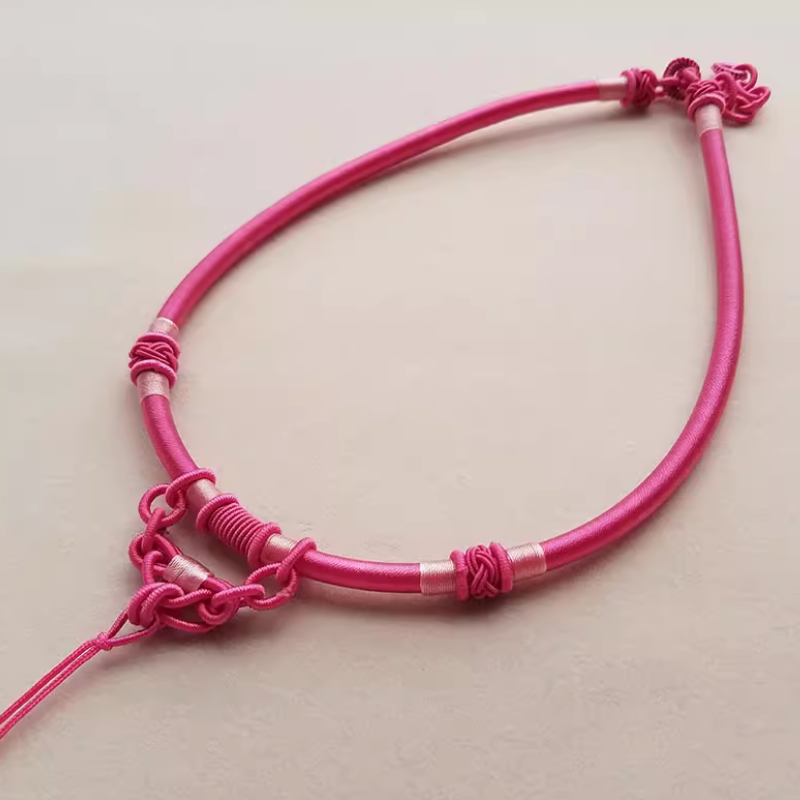 Rope Braided Semi-Finished Necklace Ethnic Traditional Style