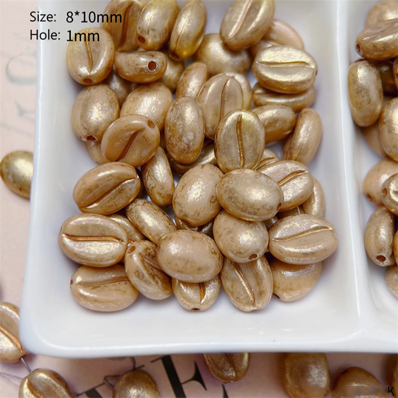 20pcs Coffee Bean Beads Ornament Handmaking Material
