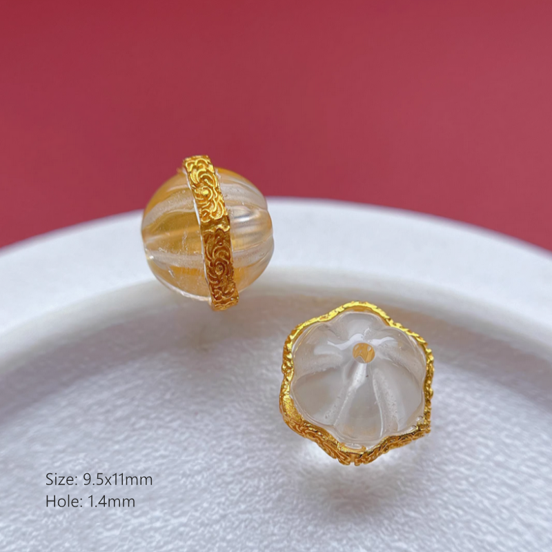 Nature Transparent Crystal Silver Gilded Base Spacers Partitions