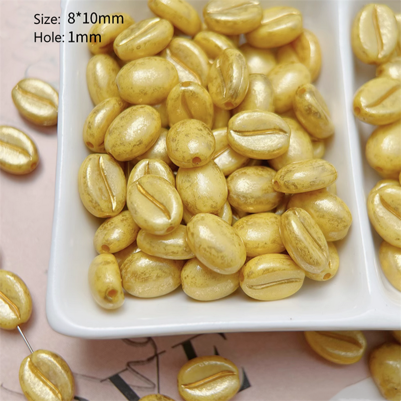 20pcs Coffee Bean Beads Ornament Handmaking Material