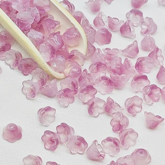 50pcs Lily Of The Valley Receptacle Glass Partition Beads Spacer -GLLN-17