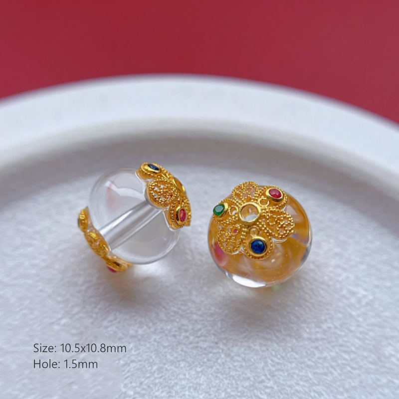 Nature Transparent Crystal Silver Gilded Base Spacers Partitions