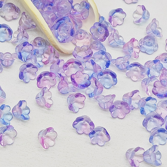 50pcs Lily Of The Valley Receptacle Glass Partition Beads Spacer -GLLN-18