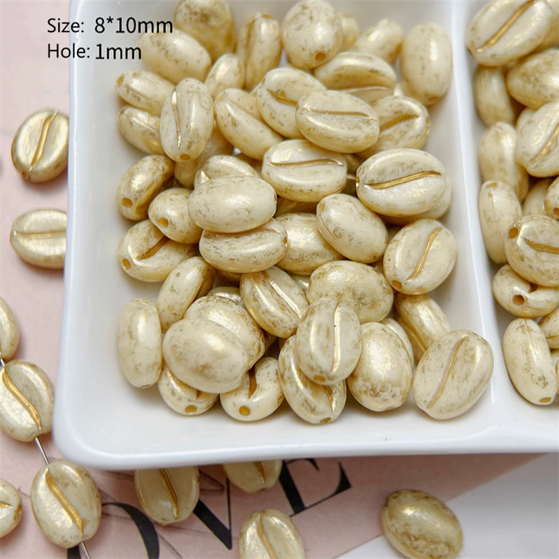 20pcs Coffee Bean Beads Ornament Handmaking Material
