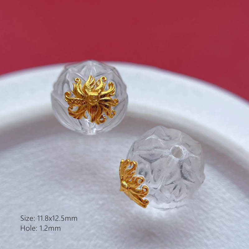 Nature Transparent Crystal Silver Gilded Base Spacers Partitions