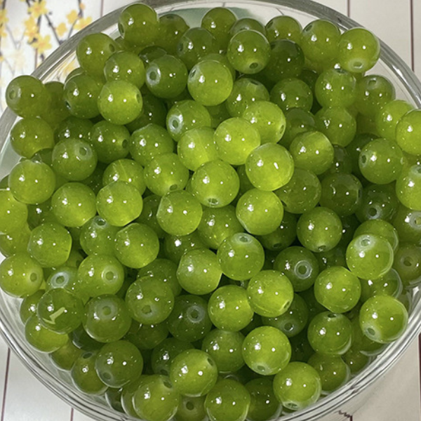 20pcs Glass Beads imitation Jade Beads