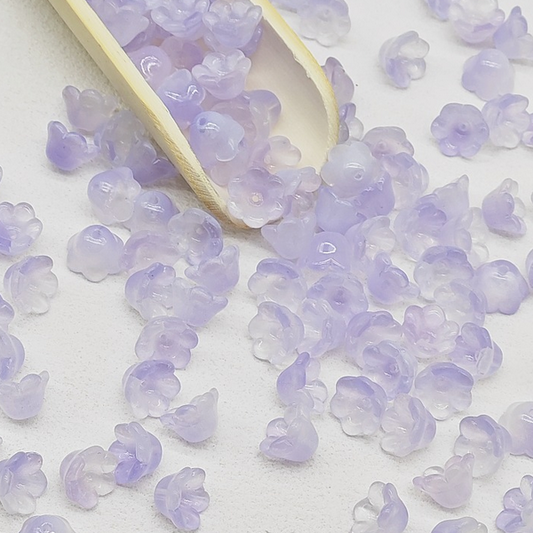 50pcs Lily Of The Valley Receptacle Glass Partition Beads Spacer -GLLN-19