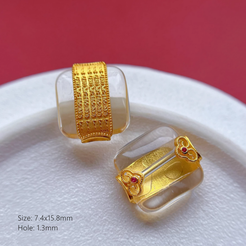 Nature Transparent Crystal Silver Gilded Base Spacers Partitions