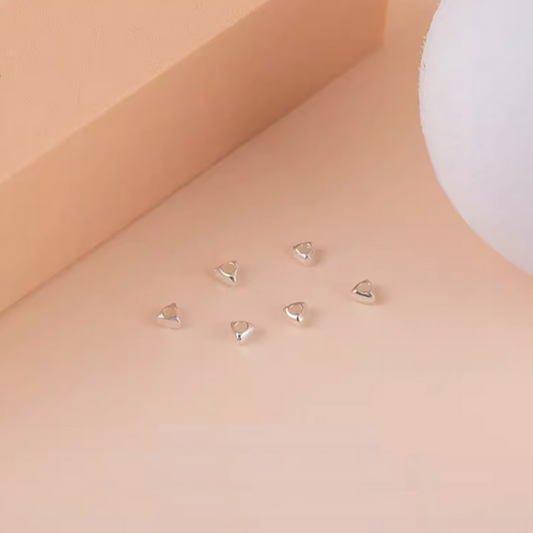 5pcs Sterling Silver 3mm Spacer Triangle Beads - ASLJ-05