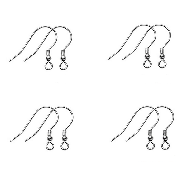 5 Pairs Brass Earring Hook Spiral + Ball Style