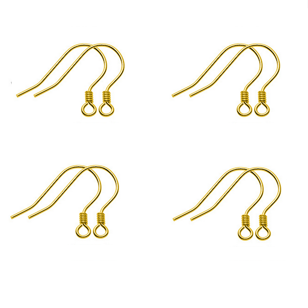1 Pair 925 Sterling Silver Earring Hooks, Spiral Style