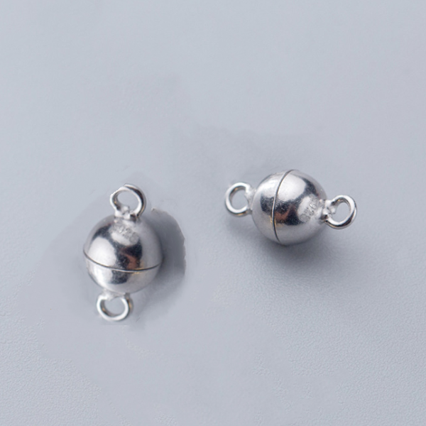 925 Sterling Silver Material Magnetic Ball Clasp