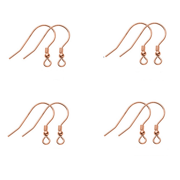 5 Pairs Brass Earring Hook Spiral + Ball Style