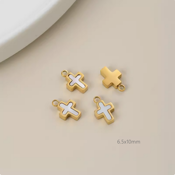 New Fashion Titanium Steel+Shell Pendant Charms