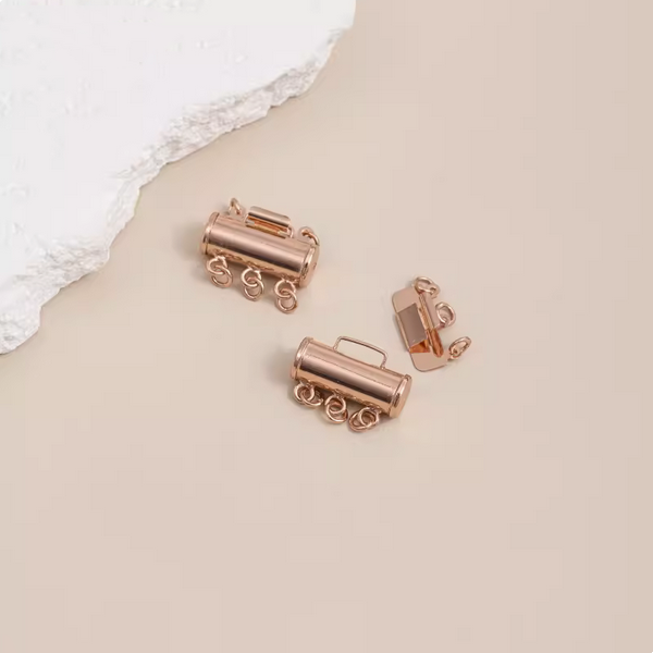 Brass 2/3 Rows Electroplated Insert Clip Clasp