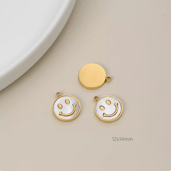 New Fashion Titanium Steel+Shell Pendant Charms