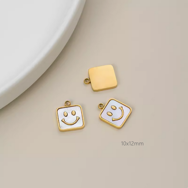New Fashion Titanium Steel+Shell Pendant Charms
