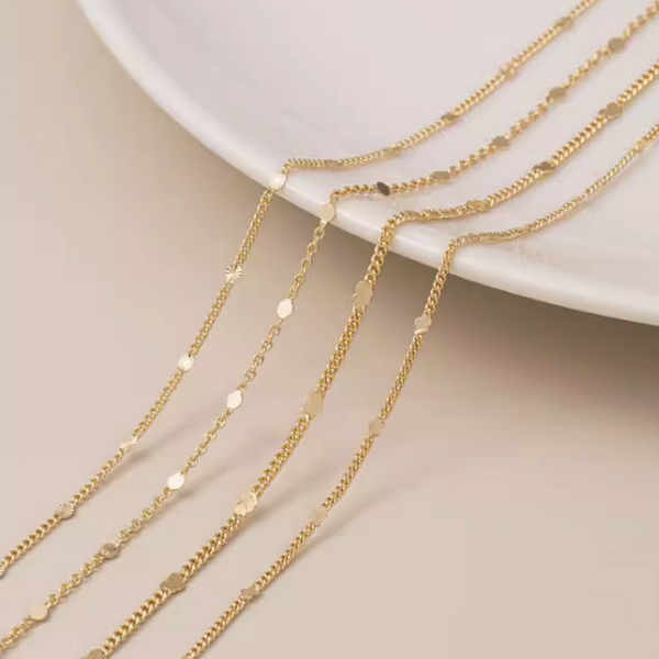 Brass Chain Necklace/Bracelet DIY Material Gold Plated