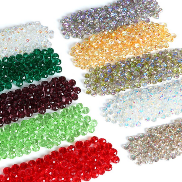 Electroplated Glass Facted Beads