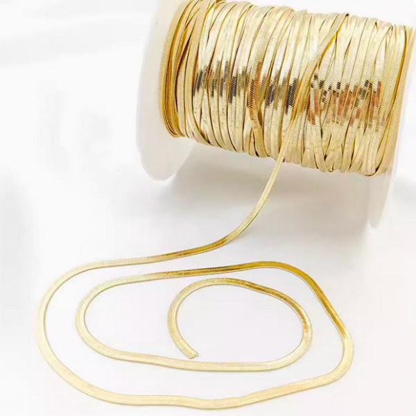 Brass unisex snake choker necklace chain 3/5mm for handmaking diy