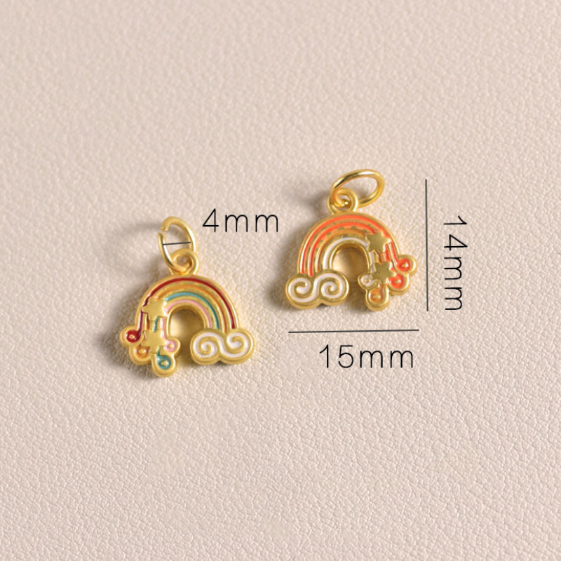 Alloy 14K Gilded Candy Sweet Pendant Piece