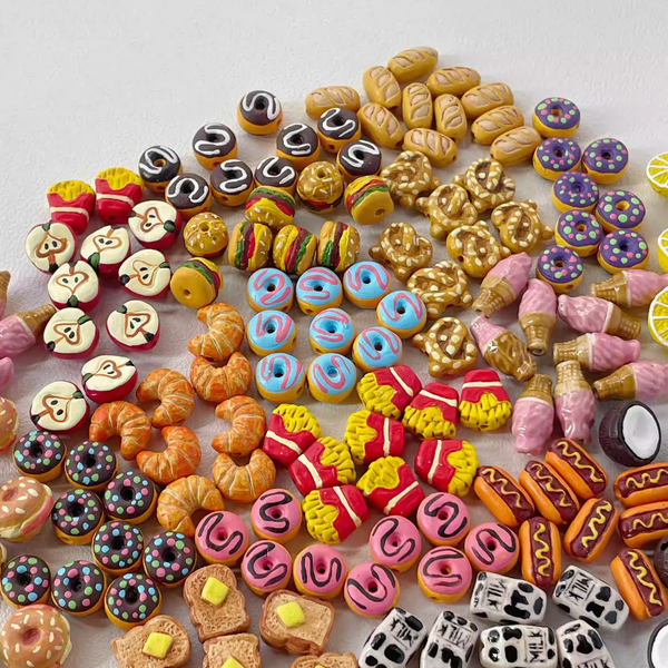 Ceramics Charms Fast Food Snack Spacers DIY Handcrafts Gift