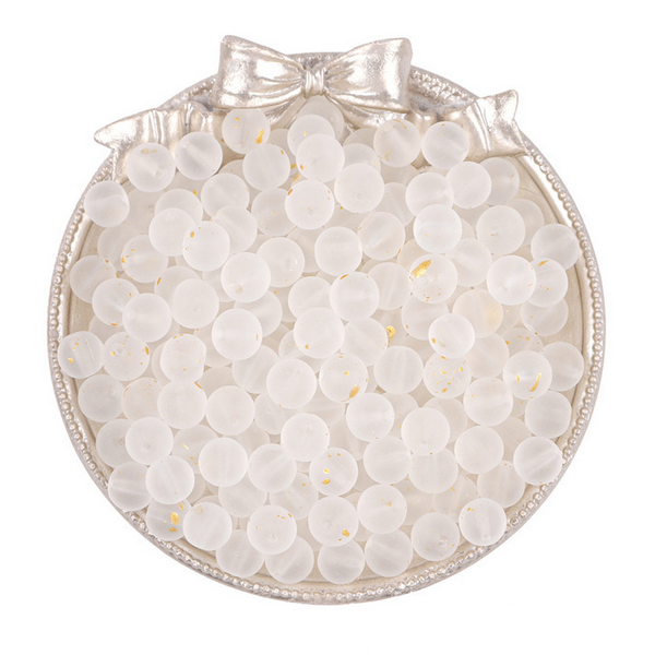 20pcs Glass Foil Matt Beading Ball Beads