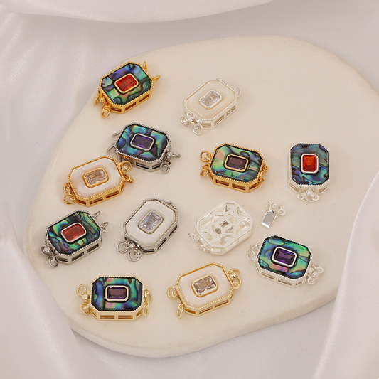 Brass Shell Insert Box Clasps