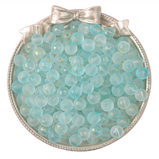 20pcs 10mm Glass Foil Matt Beads -GLMS-10