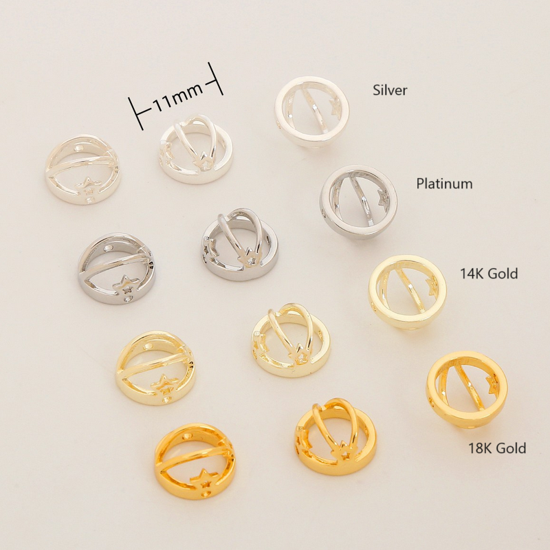 Brass Beads Enwrap Ring-Half Ring
