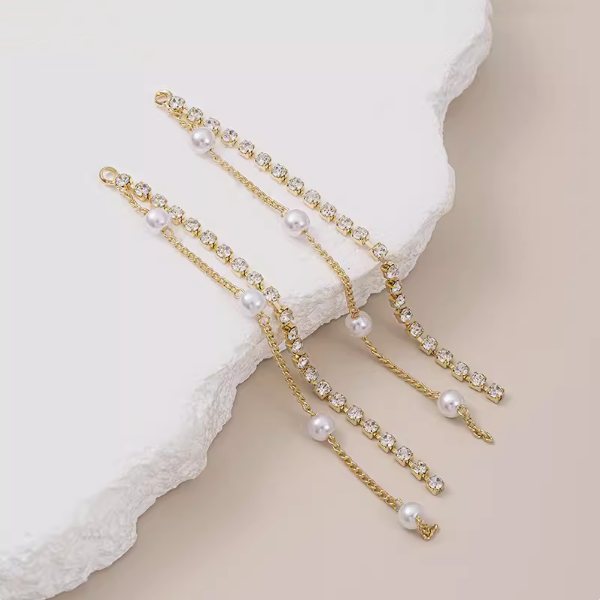 Brass 14K Plated+Zircon Tassel