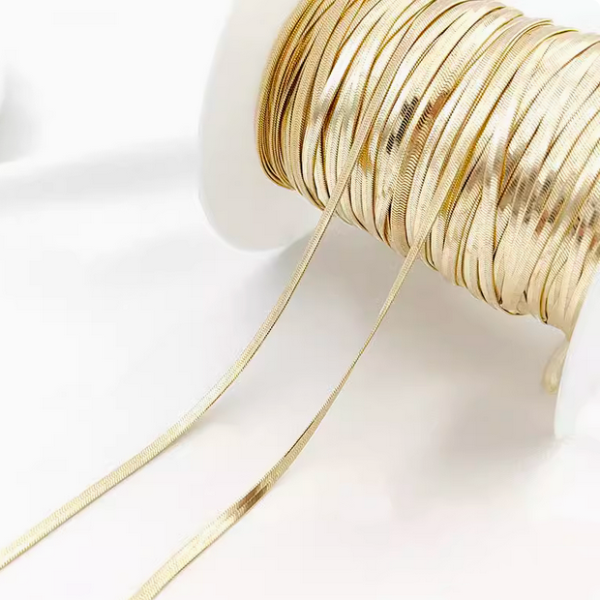 Brass unisex snake choker necklace chain 3/5mm for handmaking diy