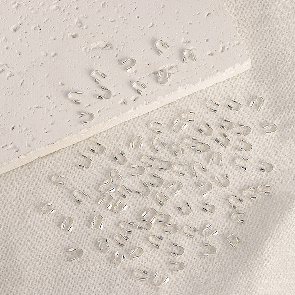 100pcs Brass U Shape Clasp, Thread Protector