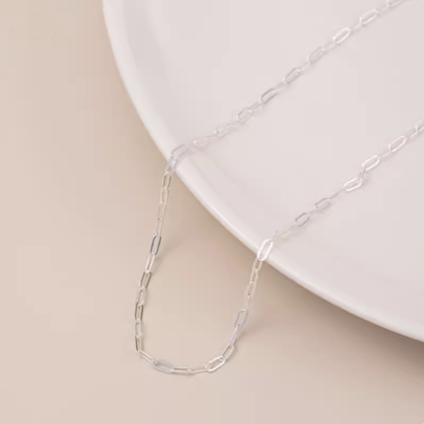 Brass Chain Necklace/Bracelet DIY Material Silver Plated